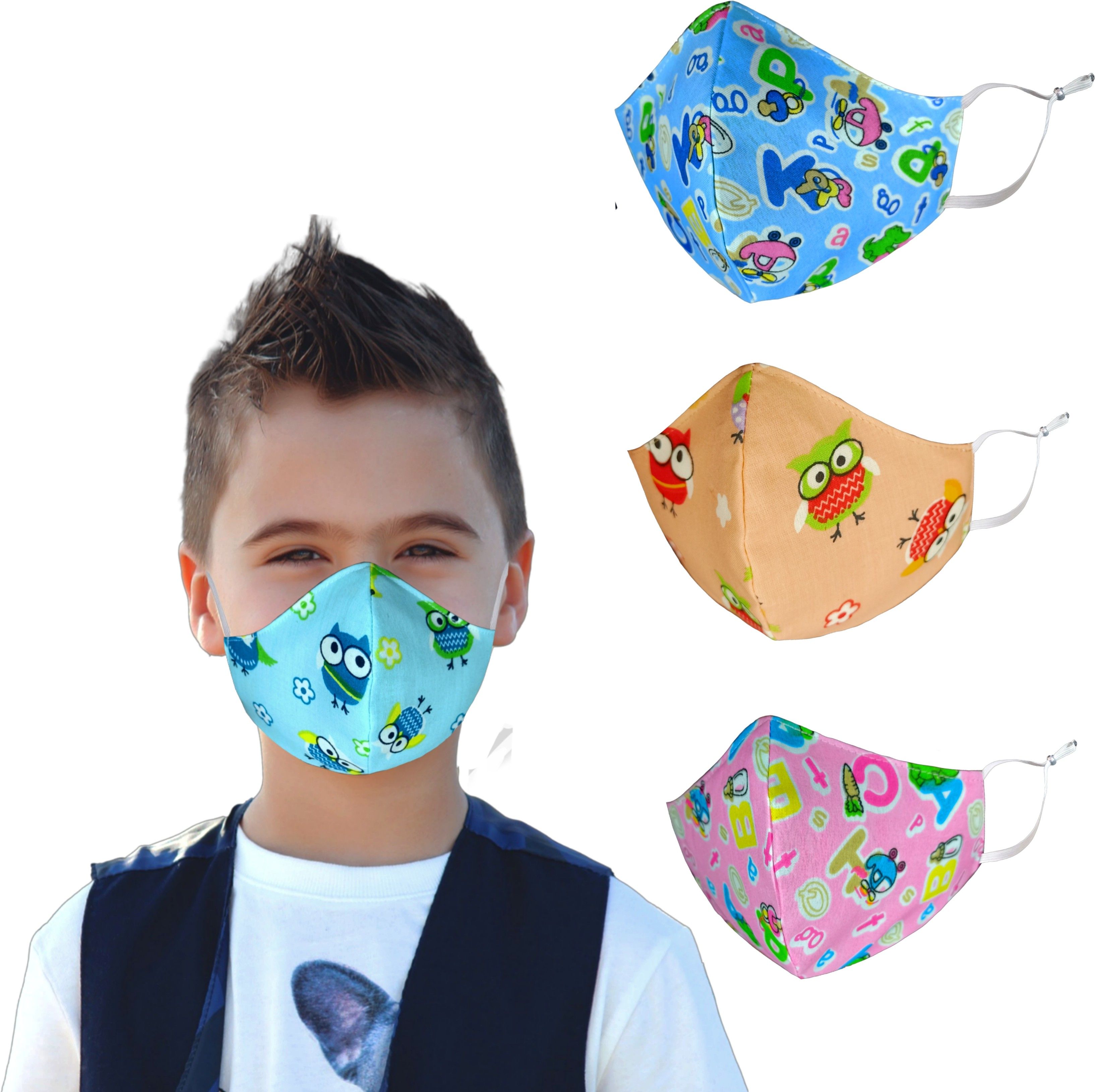 SUPER SAFETY 3 Layer cartoon print kids mask combo pack Reusable Washable Breathable Skin Friendly Soft Cotton Fabric Face Mask with Adjustable Ear loops for Boys Girls Children Babies (Anti Pollution Mask , Anti Viral Mask , Anti Bacterial Mask ) (School Mask , Outdoor Mask , Kids Party Mask) (Child Mask , Kids Mask 3 years, Kids Mask 4 years , kids Mask 5 years , kids mask 6 years , kids mask 7 years , kids mask 8 years , kids mask 9 years , kids mask 10 years up to 14 yrs ) C-3 Cartoon Print Cloth mask Cloth Mask-image-31