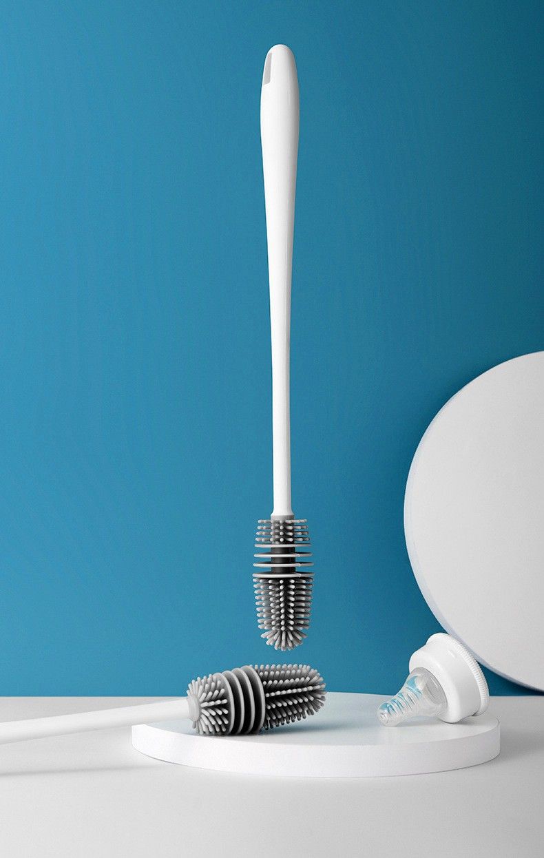 mobfest ® Cup Silicone TPR Cleaning Brush 33 cm Long Handle Gap Bristles Bottle Multipurpose Cleaning Kitchen Tool-picture-16