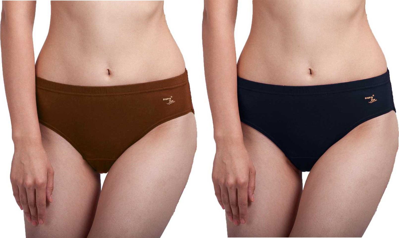 Pack of 2 Women Hipster Brown, Blue Panty-image-5