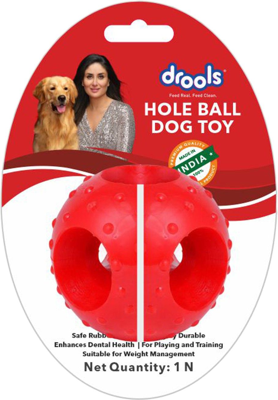 drools Non-Toxic Rubber Hole Ball Chew Toy 7.62 cm,120g for Rubber Ball For Dog-picture-30
