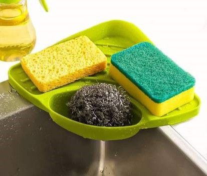 Kitchen Sink Corner Wash Basin Sponge Soap Scrub Brush Storage Holder Rack with Suction Cup Wash Basin Storage Organizer Rack Plate Kitchen Rack Corner Basin-image-22