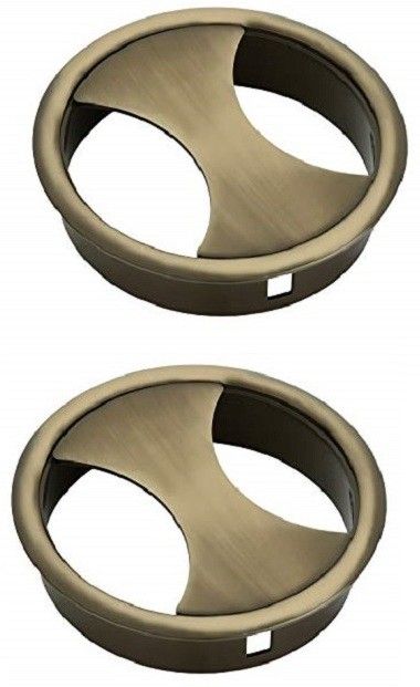 Nixnine Cable Manager Cable Hole Cover Grommet Wire Cable Organiser wire manager table (Antiqu Brass Finish) (2.5 Inch) Pack of 2 Cable Protector-image-19