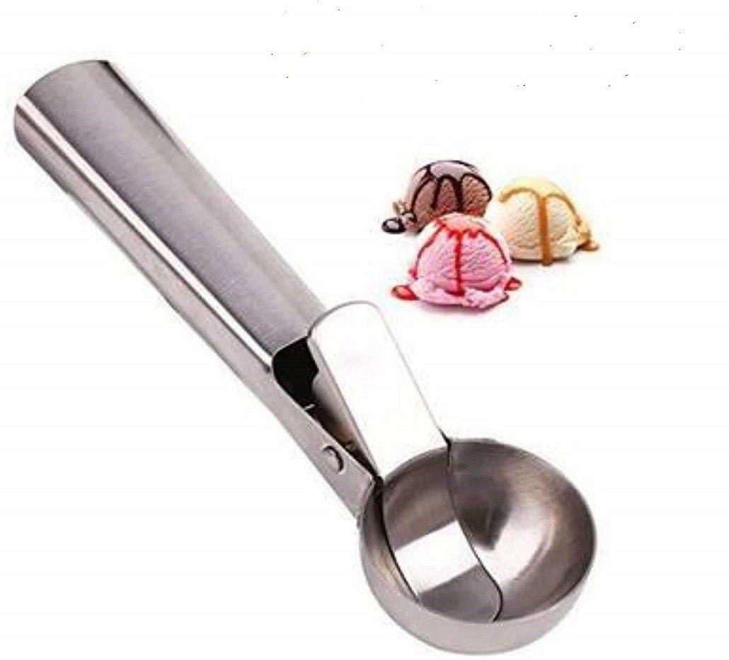 CLTNLSCOP2578 Stainless Steel Easy Trigger Ice Cream Scoop Scooper Serving Spoon, Multifunctional, Kitchen Scoop-image-28