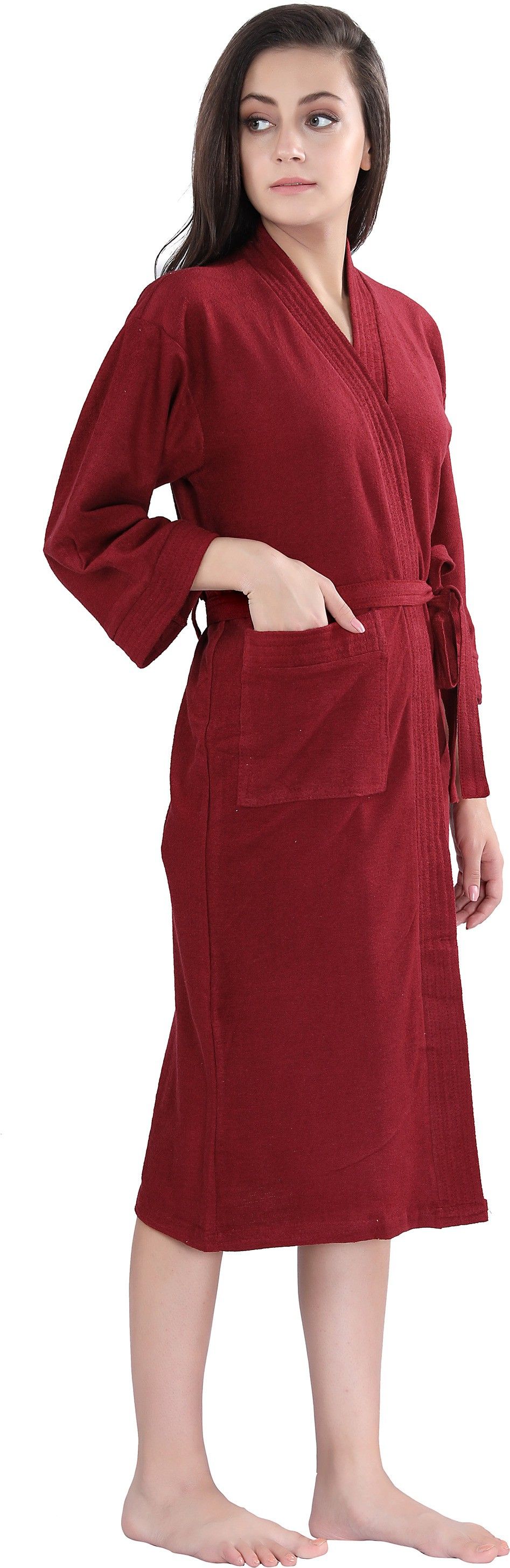hotgown Full Maroon Large Bath Robe-picture-13