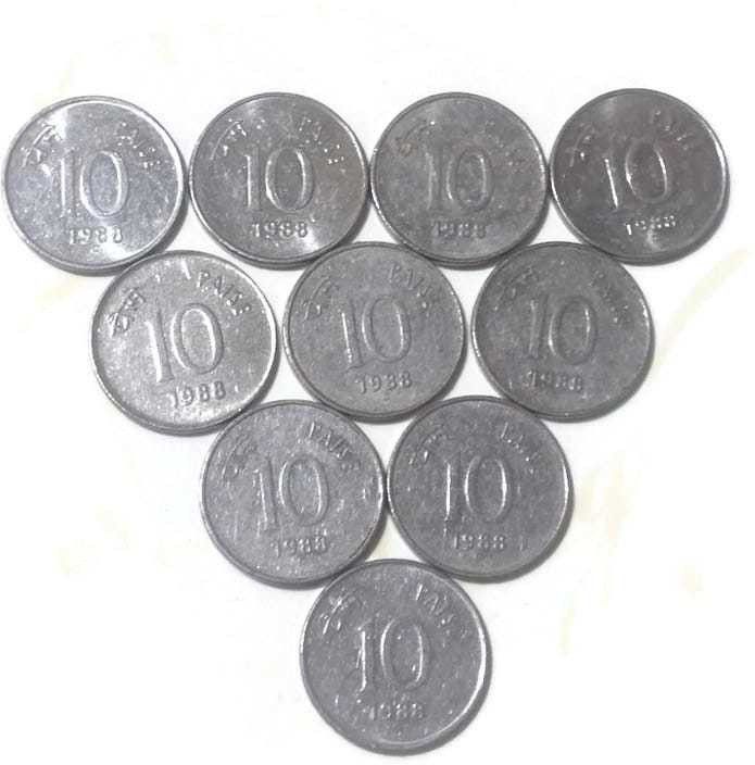 numistent 10 Paise Ferratic Stainless Steel (Pack of 10) Medieval Coin Collection-picture-13