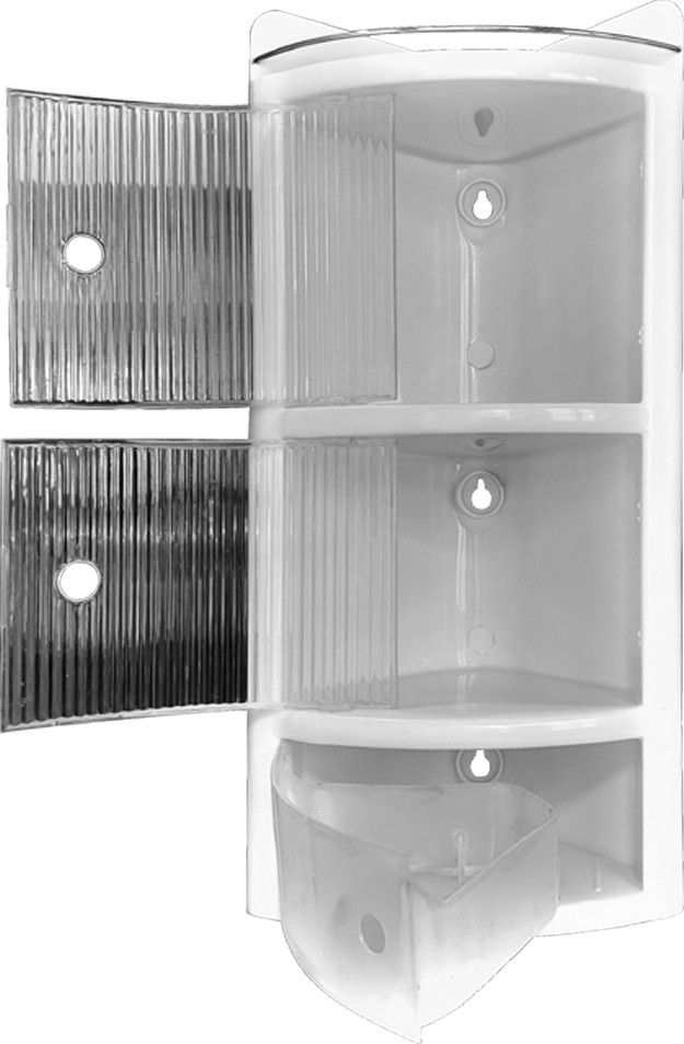 corner shelf bathroom rack storage organizer Plastic Wall Shelf-image-22