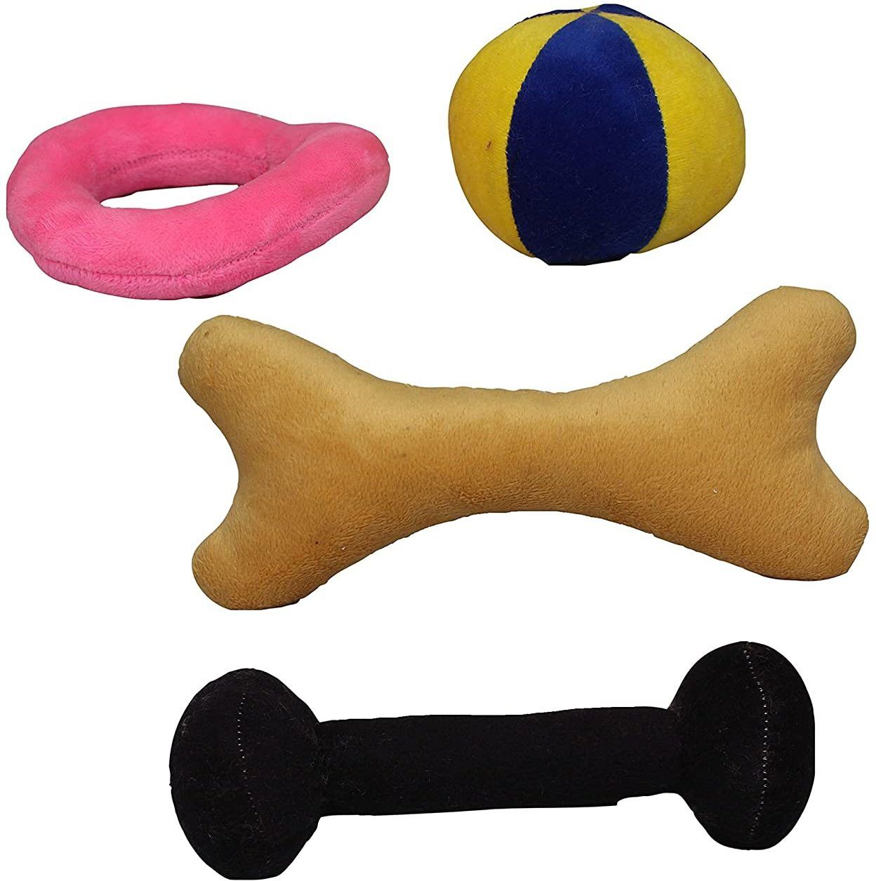 Bone, Dumbbell, Ball, Ring Super Soft Stuffed Plush Playing Toys- 22 cm-image-24