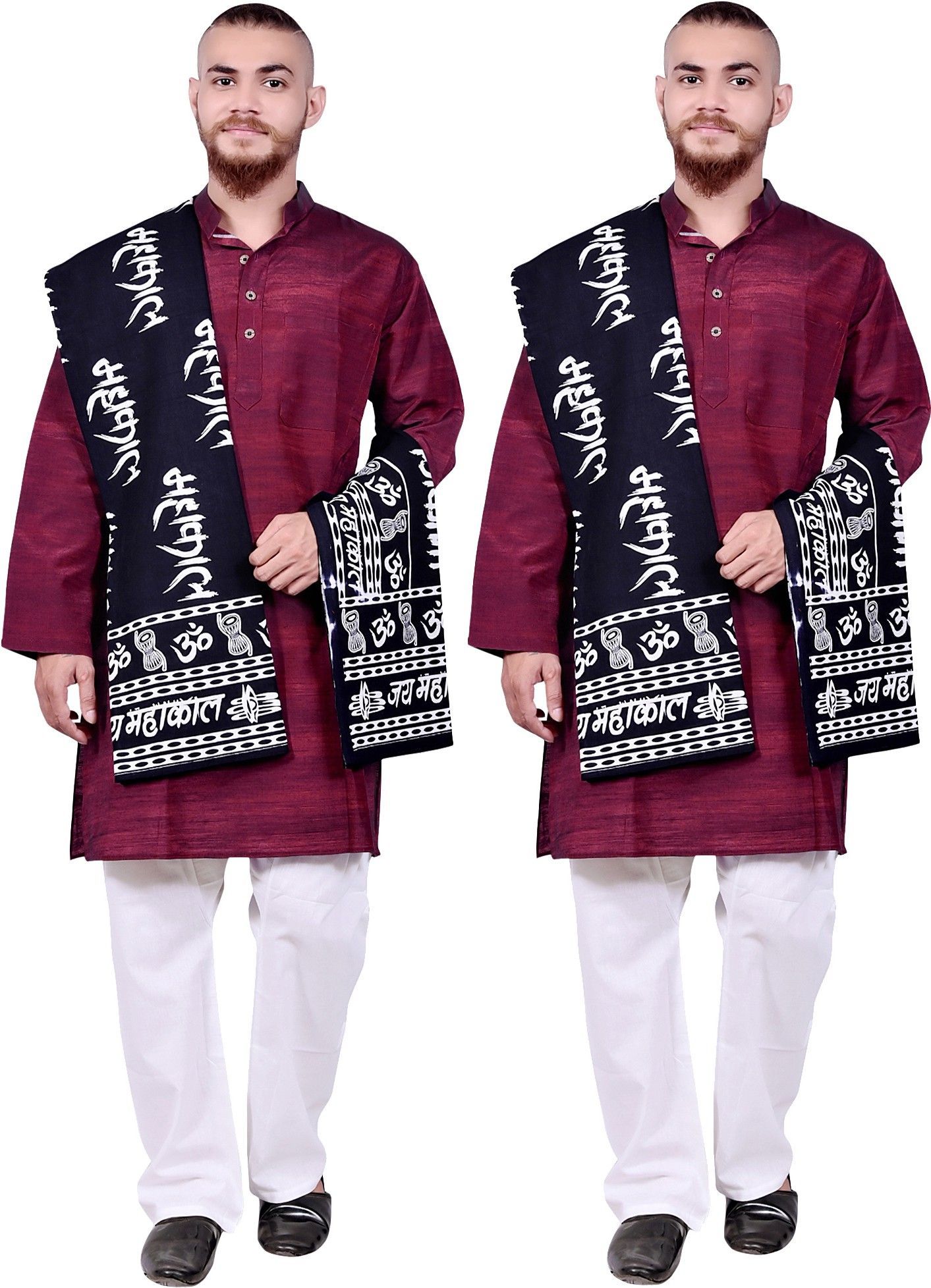 Pure Cotton Printed Black Men Dupatta