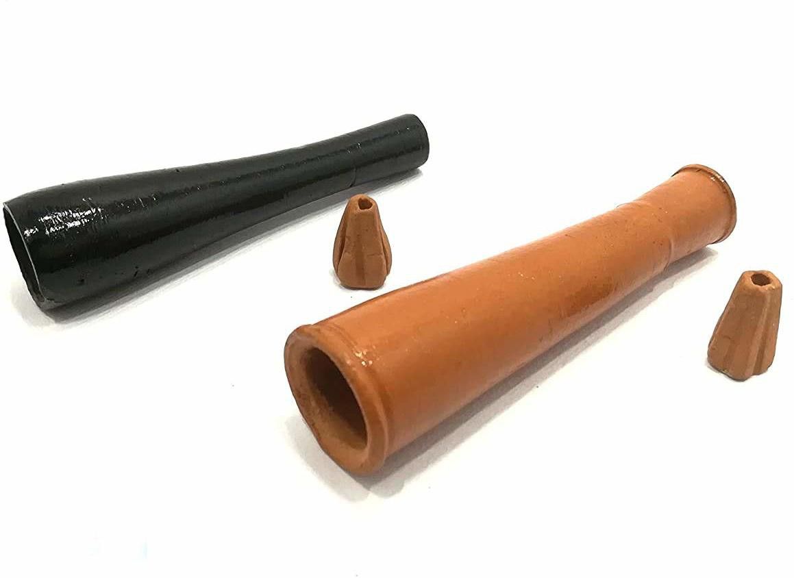 balaji craft villa Handmade Hookah Chillum With Gitti Terracotta Outside Fitting Hookah Mouth Tip-picture-21