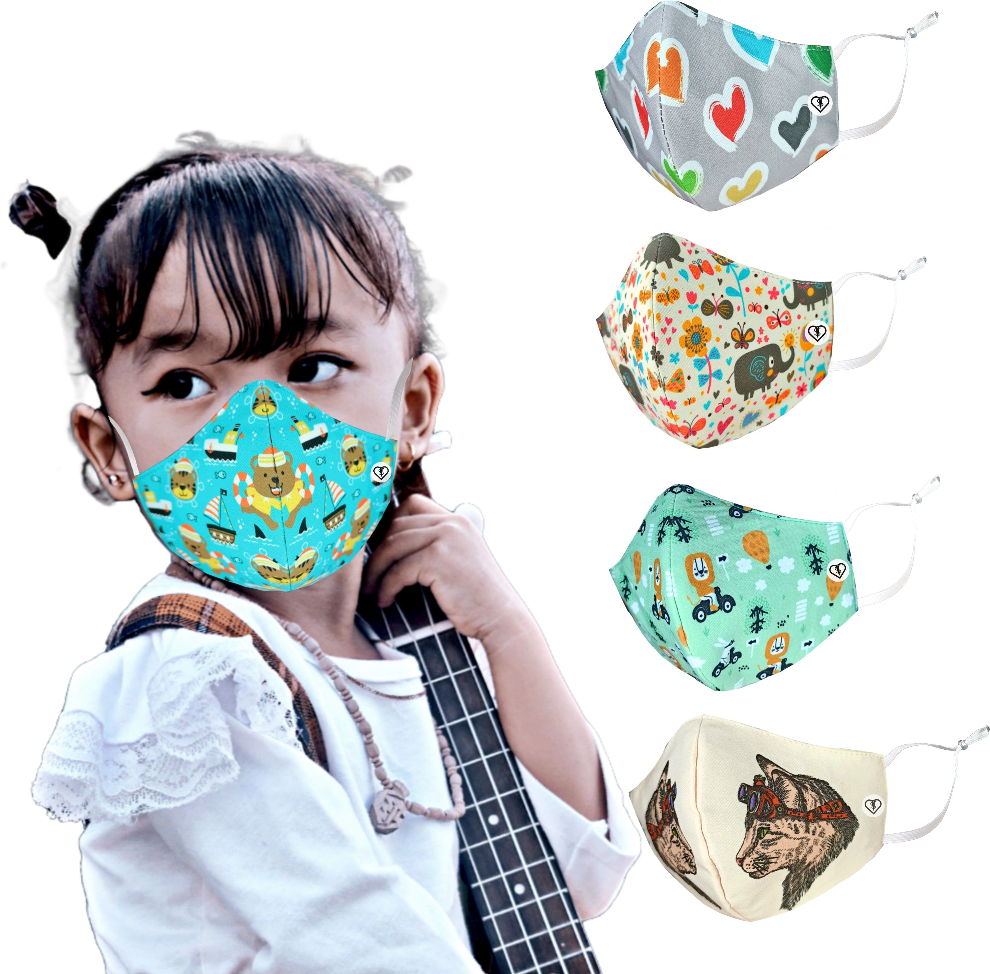 subhusha SUPER SAFETY 3 Layer Cotton Digital printed kids mask combo pack Reusable Washable Breathable Skin Friendly Soft Cotton Fabric Face Mask with Adjustable Ear loops for Boys Girls Children Babies (Anti Pollution Mask , Anti Viral Mask , Anti Bacterial Mask ) (School Mask , Outdoor Mask , Kids Party Mask) (Child Mask , Kids Mask 3 years, Kids Mask 4 years , kids Mask 5 years , kids mask 6 years , kids mask 7 years , kids mask 8 years , kids mask 9 years , kids mask 10 years up to 14 yrs ) DP-03 Digital Print Reusable, Washable Cloth Mask-picture-17