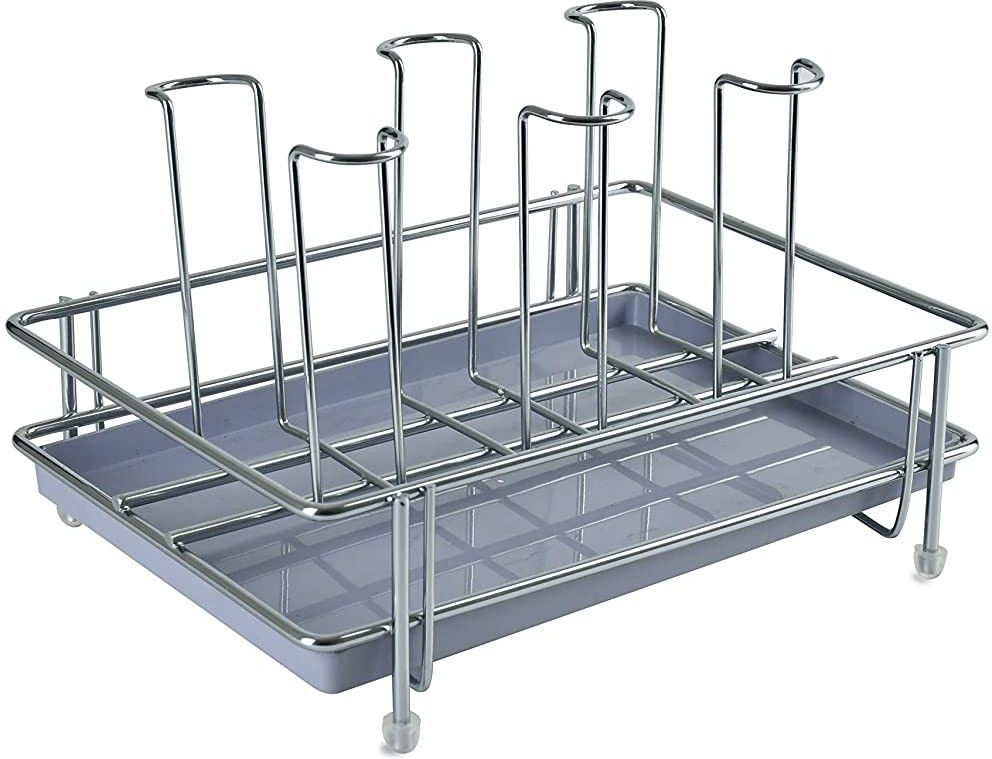 levon Stainless Stand for 6|for Kitchen/Dining Table Steel Glass Holder-picture-0