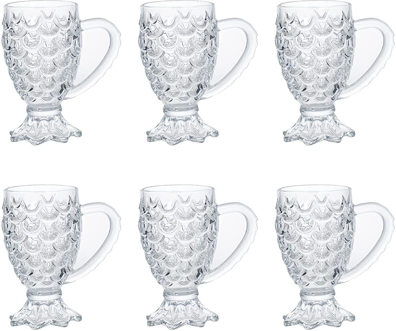 (Pack of 6) Crystal Clear Pineapple Shaped Whiskey Glasses Drinking Glass with Handle Glass Set Water/Juice Glass-image-47