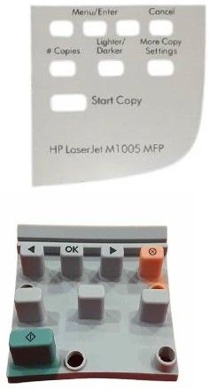 PRINTER PARTNER DISPLAY PANEL KEYPAD BUTTON & DISPLAY PANEL STICKER COMBO FOR HP MFP M1005,CM1312,MFP1120,CM1015 (PACK OF 1 BOTTON & 1 STICKER ) 1 COMBO SET Grey Ink Toner