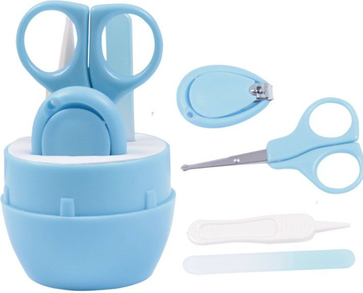 Premium Quality 4 IN 1 Baby Manicure & Pedicure Grooming Nail Cutter Safety Essential Kit with Cute Printed Portable Travel Protective Case For Toddlers/Infants/Newborn(0 Months+)-image-42
