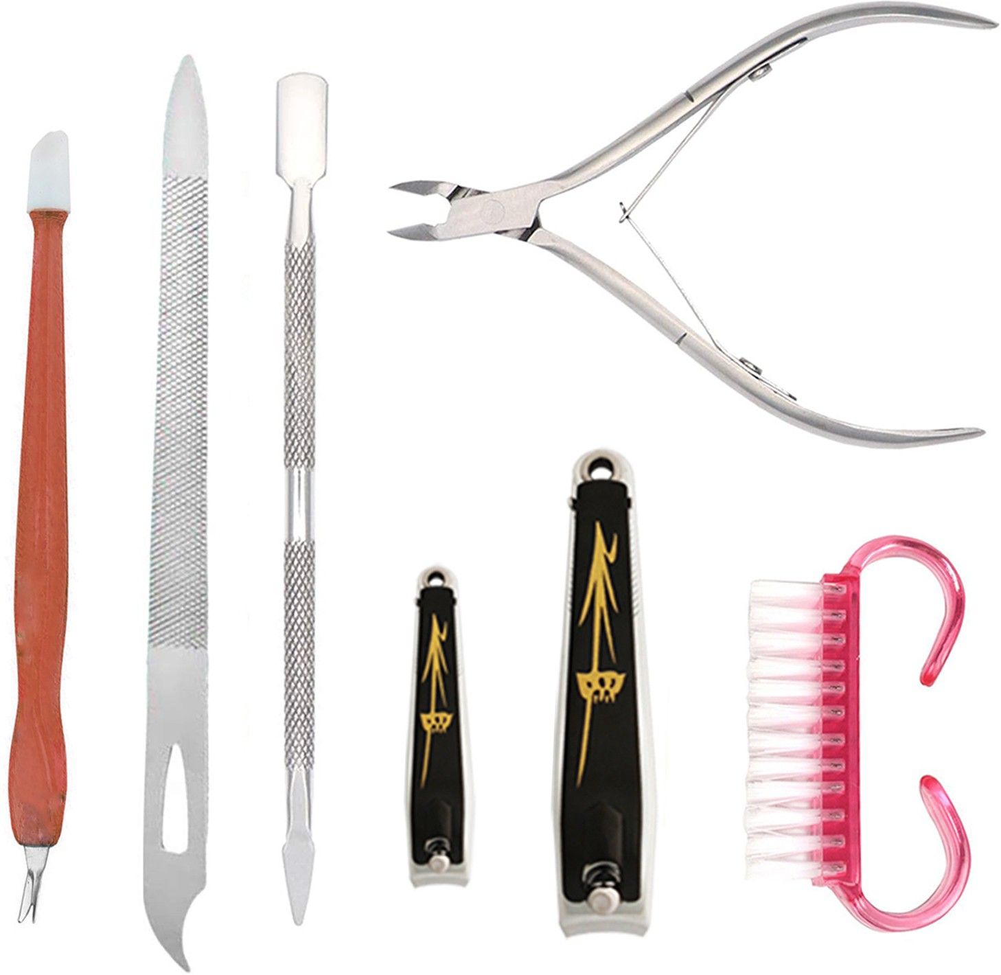 High Quality Tools Stainless Steel Multipurpose Extensions Nail Cuticle Care Kit Cuticle Trimmer with Cuticle Pusher-image-48