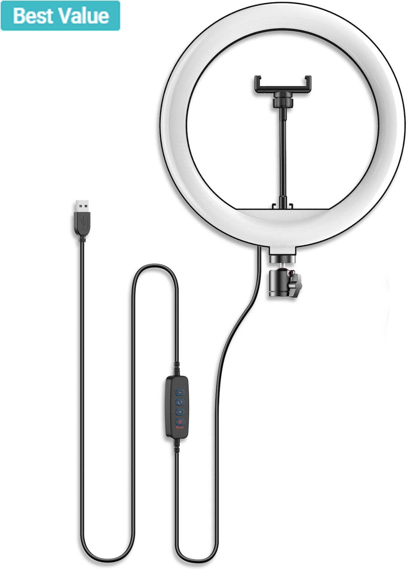 Klat Su Best Quality Big Selfie Ring Light Flash {MX Taka-Tak,Jos,Moj} Value For Money 10 Inches Big LED Selfie Ring Light Big Selfie Ring Light Enhancing Ring Light with 3 Level of Brightness for Photography Video Calling LED{Only Big Selfie Light Not Include Ring Flash-image-28