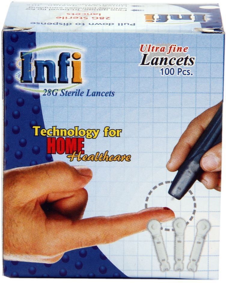 INFI Ultra fine 100 LANCETS(White) Glucometer Lancets-picture-13