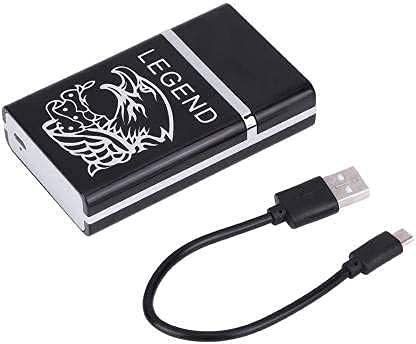 Viraan 2 in 1 Rechargeable USB Electric Cigarette Lighter Case for Smoking, Windproof Case Stylish Box 8 Cigarette Storage Space Cigarette Lighter-image-8