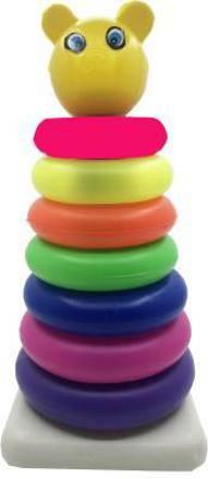 jvts 7 ring toys teddy rings New Born Rock-a-stack Toddler Stack-7 color Ring Sets (Multicolor)-picture-27