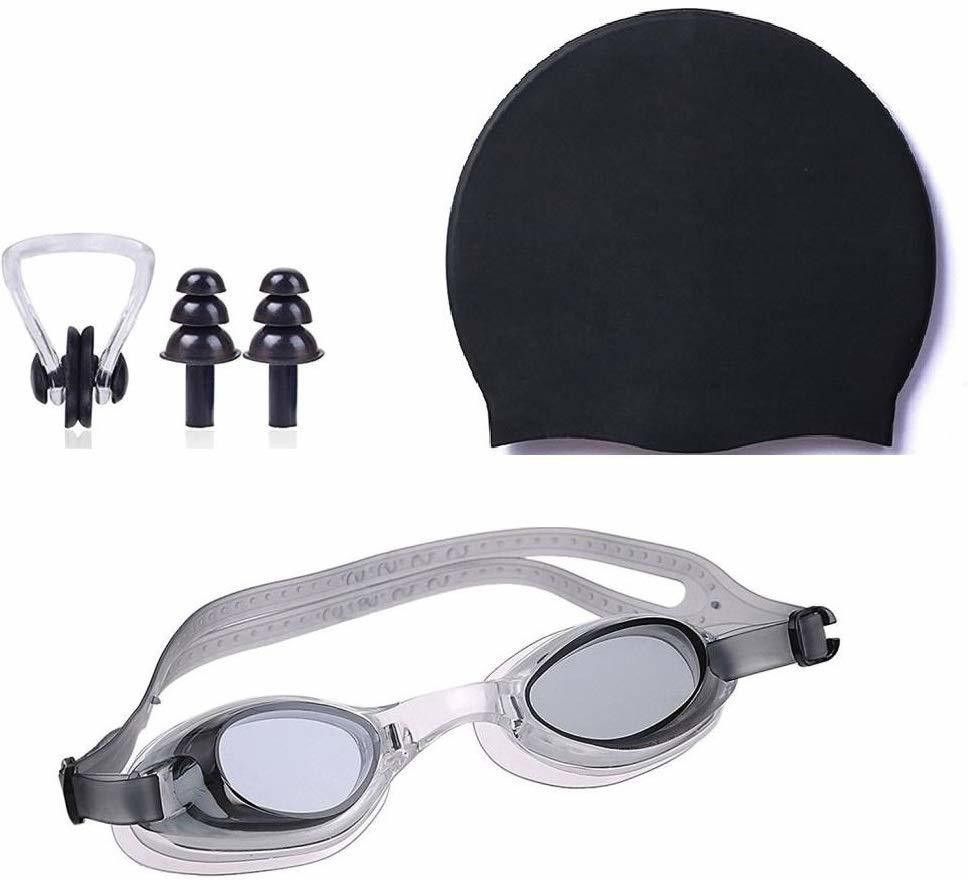 Swimming Set, Swimming Combo Set For (Swim Cap/swimmingGoggle/earplugs/noseclip) Swimming Cap