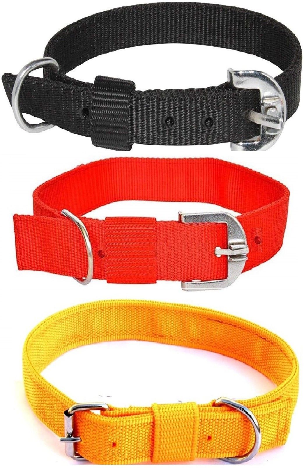 1 inch Comfortable Collar Belt for Dog in Yellow, Black, Red Color.Combo Collar Dog Everyday Collar-image-22