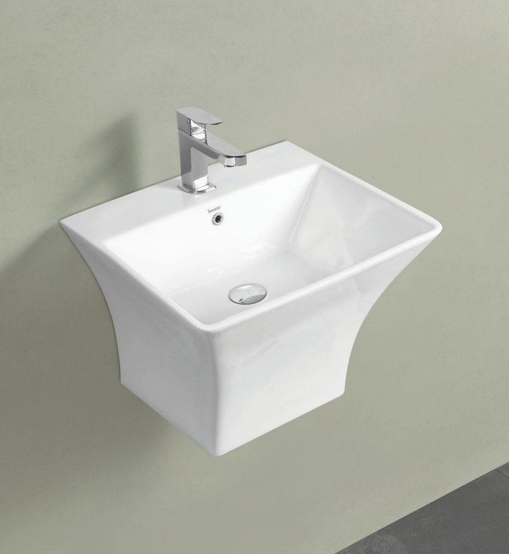 salsa half pedistal basin / primium qulity / super white colour Pedestal Basin-image-4