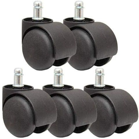 seltos Office Chair Wheels (Caster) Heavy Duty Pin Type Nylon Set of 5 Black Swivel Furniture Caster-picture-23