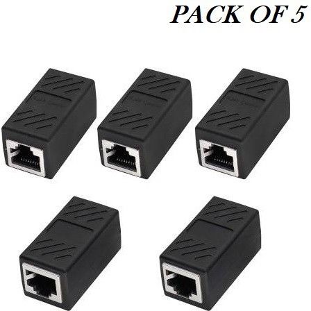 EXPERTRONICS (PACK OF 5) DURABLE & STRONG SHIELDED 8P8C RJ45 COUPLER Network Interface Card