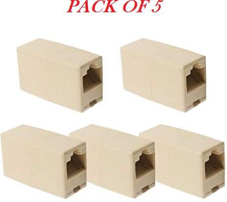 99Gems (PACK OF 5) RJ45 CAT5E CAT6 Couple Plug Network Ethernet LAN Cable Jointer Connector Adapter for Computer Cables & Connectors Lan Adapter Lan Adapter-image-43