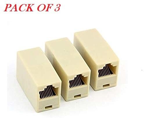 99Gems (PACK OF 3) RJ45 CAT5E CAT6 Couple Plug Network Ethernet LAN Cable Jointer Connector Adapter for Computer Cables & Connectors Lan Adapter Lan Adapter-image-44
