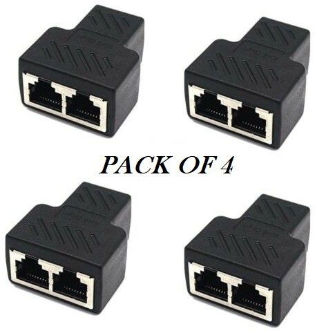 99Gems PREMIUM RJ45 Splitter Adapter 1 to 2 Dual Female Port CAT 5/CAT 6 LAN Ethernet Socket Splitter Connector (PACK OF 4) Lan Adapter-image-39