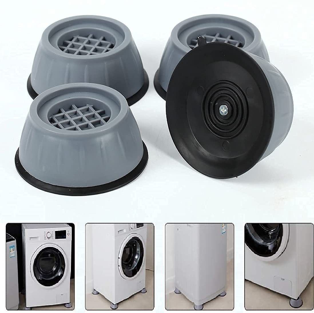 regime 4Pcs Anti Vibration Pads for Washing Machine and Dryer, Shock and Noise Cancelling Washing Machine Support, Prevent Moving Shaking Walking, Universal Size Indoor Rug Pad-picture-15