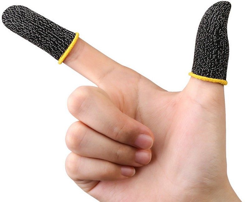 balaji trading company 1 Pair Mobile Game Finger Gloves Sweat Proof Touch Screen Finger Cover Finger Sleeve-picture-16