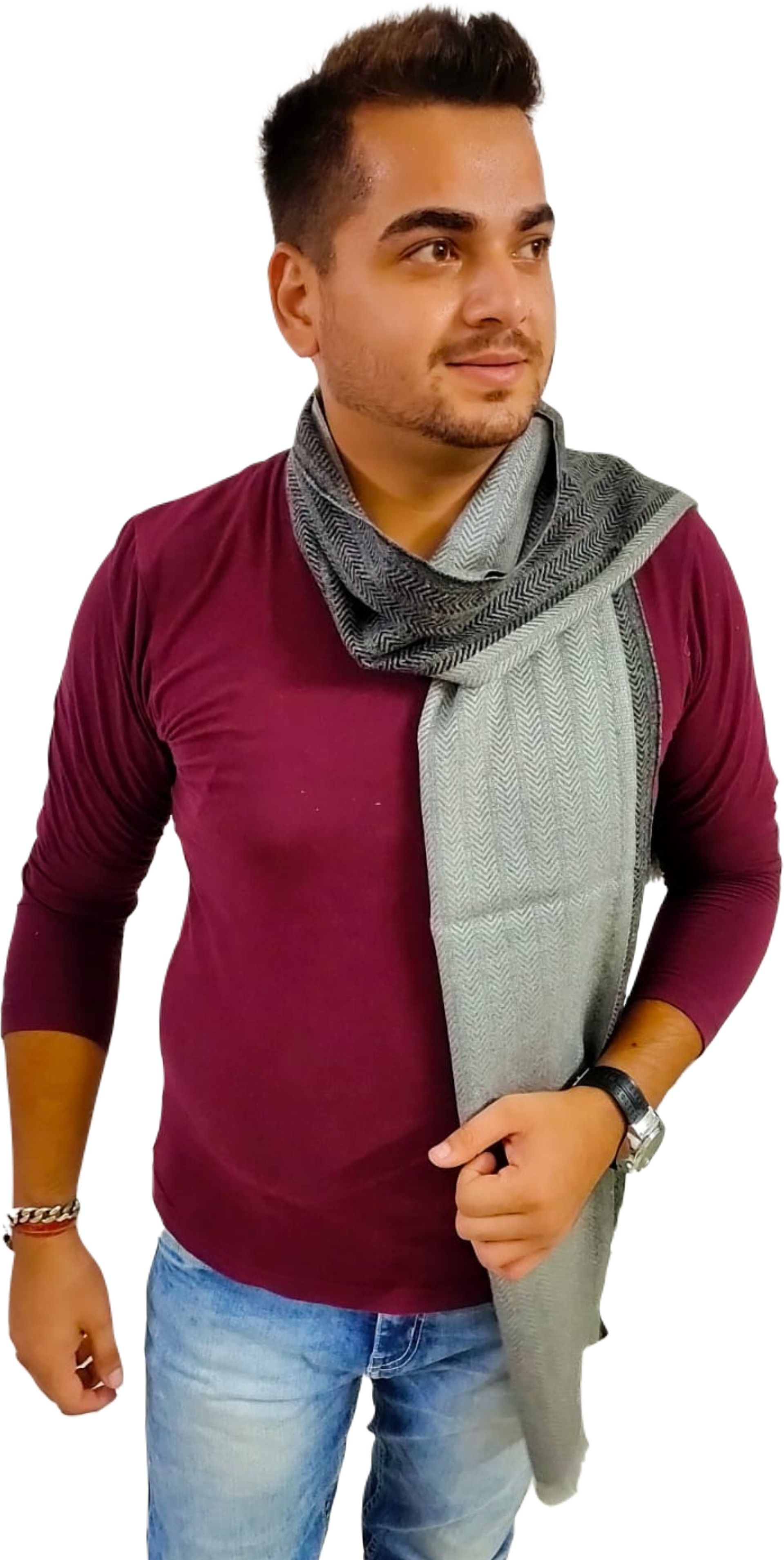 LOCAL STYL Geometric Print Men Muffler-picture-28