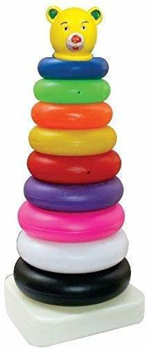 sr toys Stacking Coloring 9 Teddy Rings Educational Toy Sorting and Stacking Toy for Toddler Boys and Girls (Multi Color) image 1