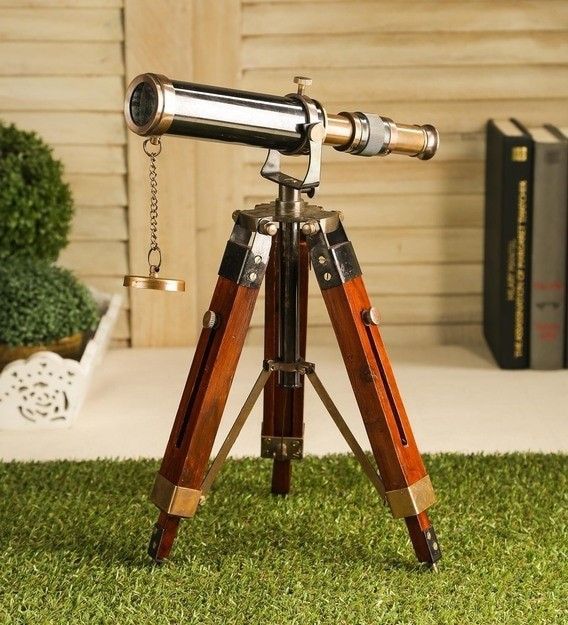 Exim Decor Black Antique Telescope with Tripod Stand for Home Decor Catadioptric Telescope