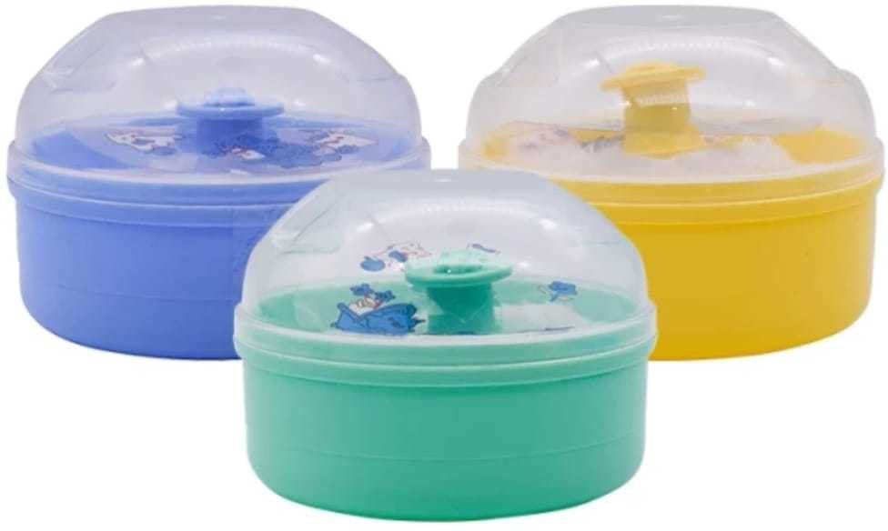 BPA Free Baby Powder Puff Box,, Baby Care Face/Body Powder Puff Container, Makeup Cosmetic Powder Container ( PACK-3 )-image-28