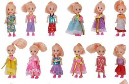 white popcorn Mini Doll with Colorful Clothes Costume (PACK OF 12)-picture-21