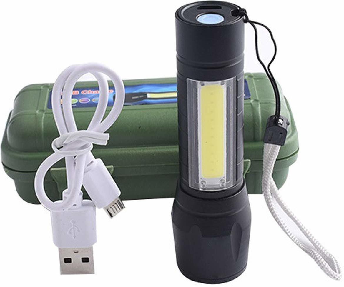 Mini Rechargeable Pocket Torch Light Zoom COB USB Charging Led Water Proof Torch Torch-image-1