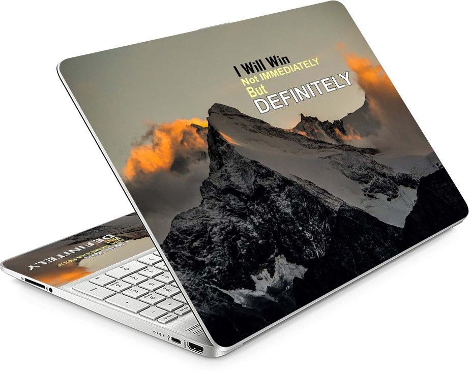 FineArts HD Printed Full Panel Laptop Skin Sticker Vinyl Fits Size Upto 15 inches No Residue, Bubble Free - I Will Win Mountains Self Adhesive Vinyl Laptop Decal 15.6-image-17