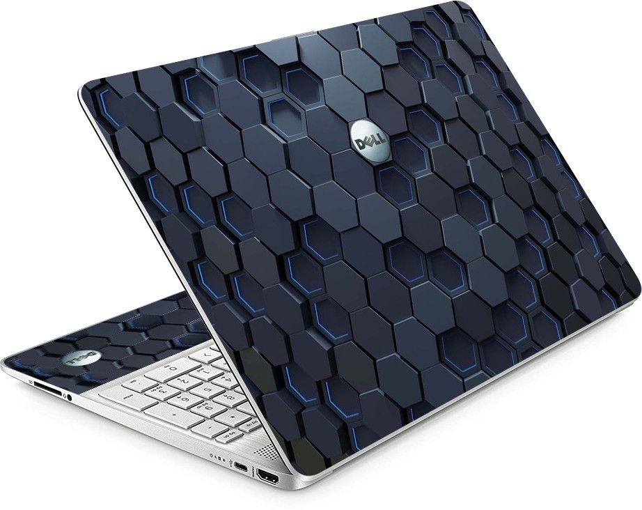 FineArts HD Printed Full Panel Laptop Skin Sticker Vinyl Fits Size Upto 15 inches No Residue, Bubble Free - Dell Embossed Octagon Self Adhesive Vinyl Laptop Decal 15.6-image-14