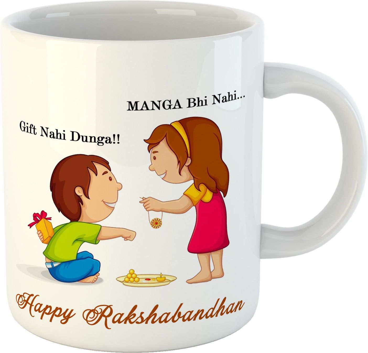 Gift Happy Raksha Bandhan For Brother And Sister Rakhi , Rakshabandhan , Set-020 Ceramic Coffee 330ml Ceramic Coffee Mug-image-48