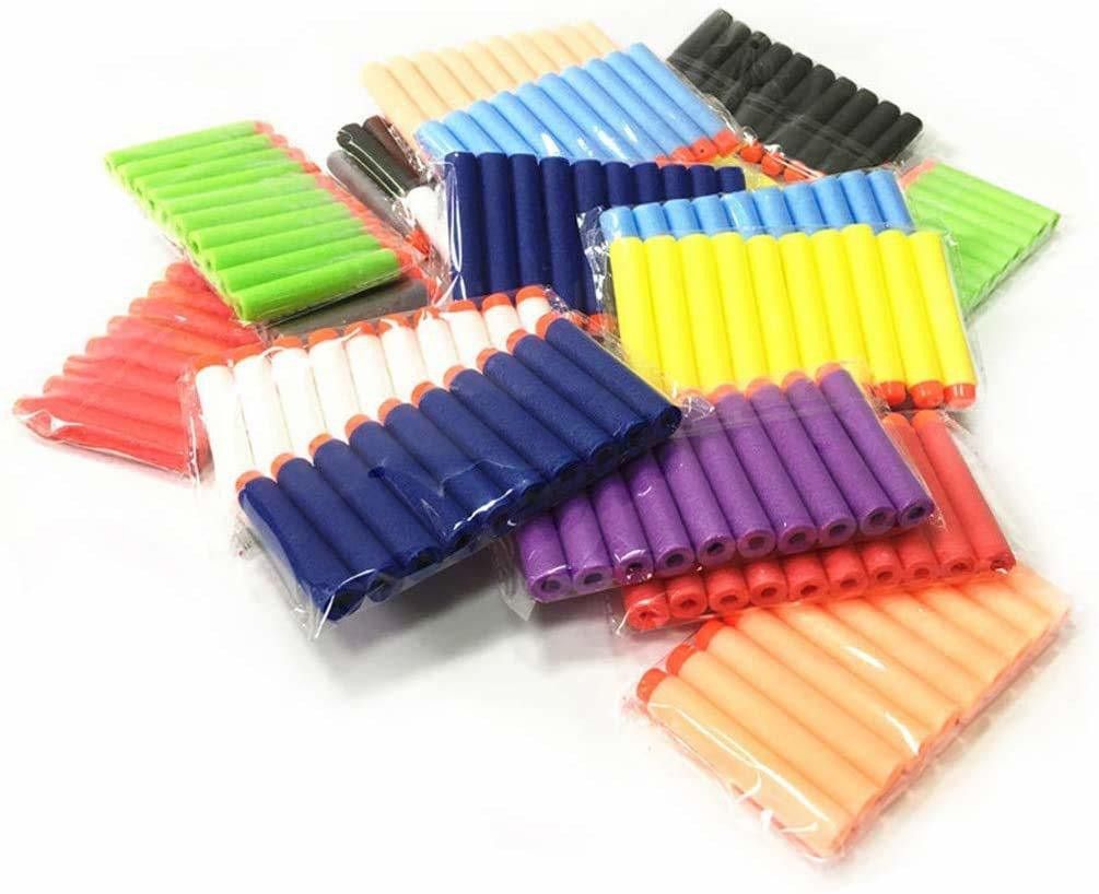 30 Pieces Plastic Round Head Soft Foam Darts Bullets of Blaster Toy Guns for Fun Shooting Battle Fight of Boys Kids (Pack of 30) Darts & Plastic Bullets-image-11