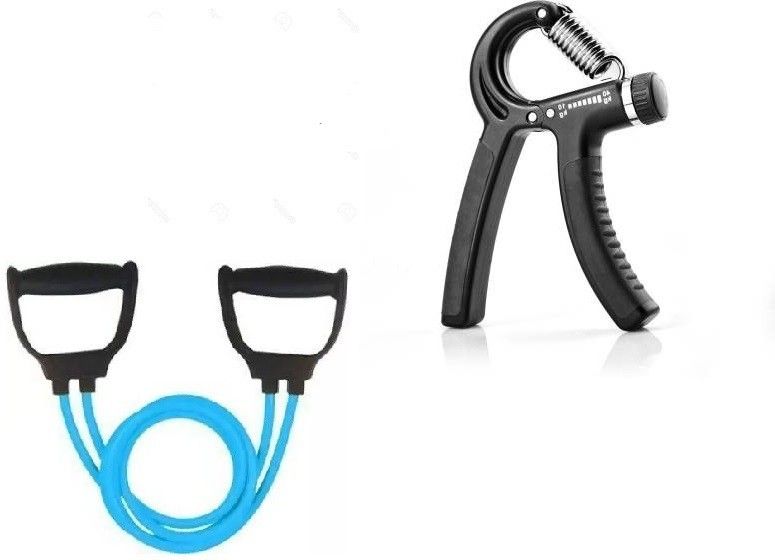 emmkitz Combo Rope Rubber Bands for Fitness Exercise Resistance Tube with gripper Home Gym Hand Grip/Fitness Grip Fitness Accessory Kit Kit-picture-24
