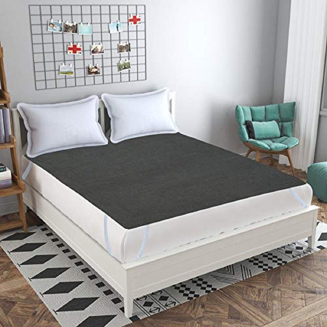 homestore-yep King Size Elastic Strap Synthetic Waterproof Mattress Cover-picture-22