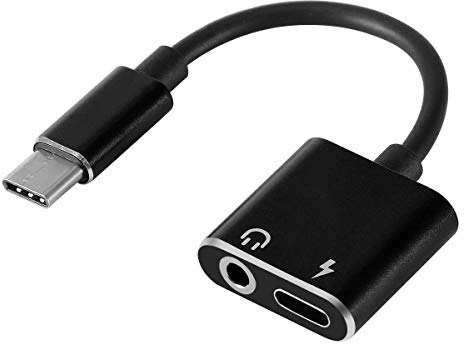 IMMUTABLE Black TYPE C USB AUDIO AND CHARGING CABLE SPLITTER FOR TYPE C DEVICES Phone Converter image 1