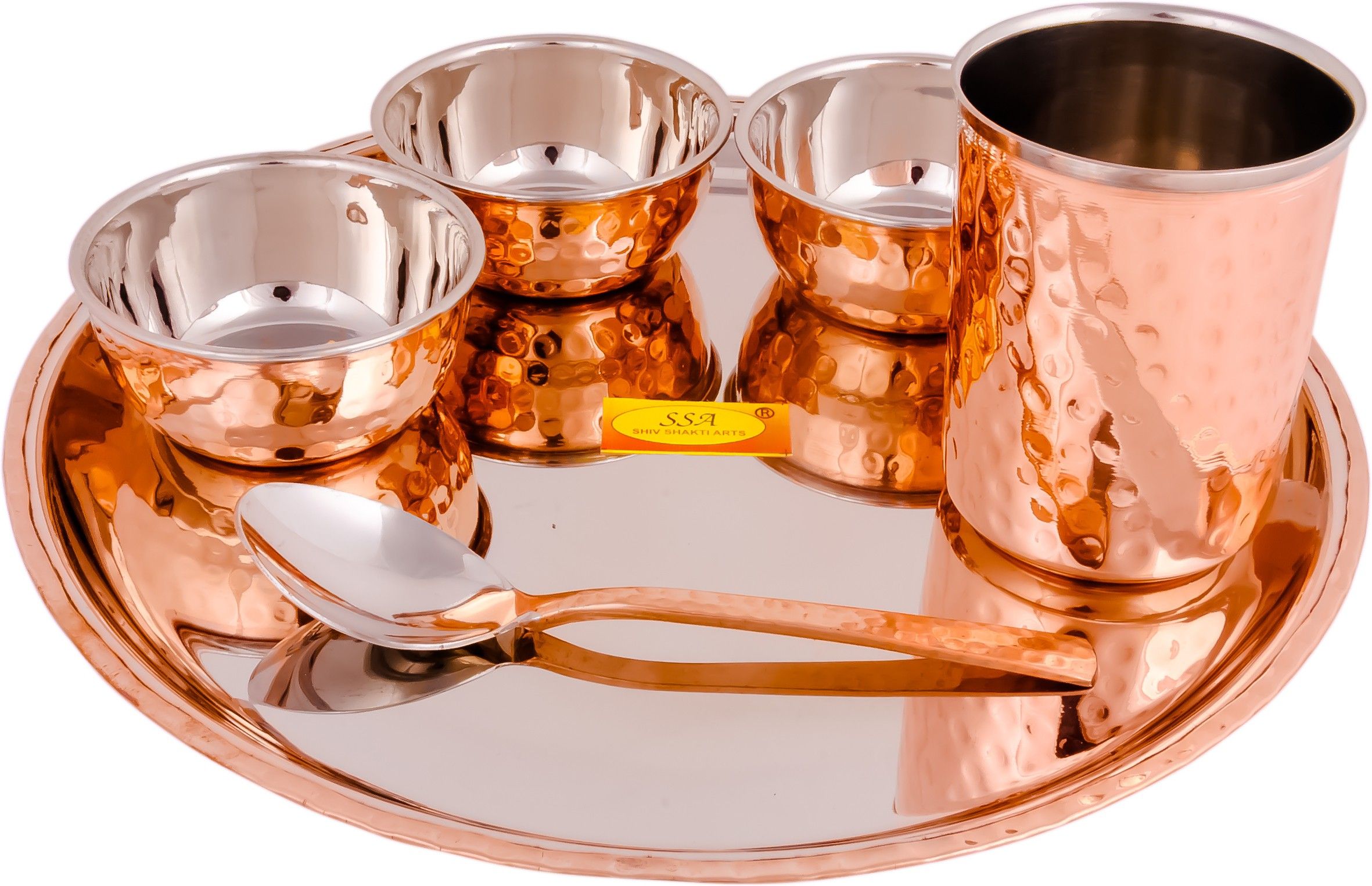 shivshakti arts Pack of 6 Copper Dinner Set-picture-14