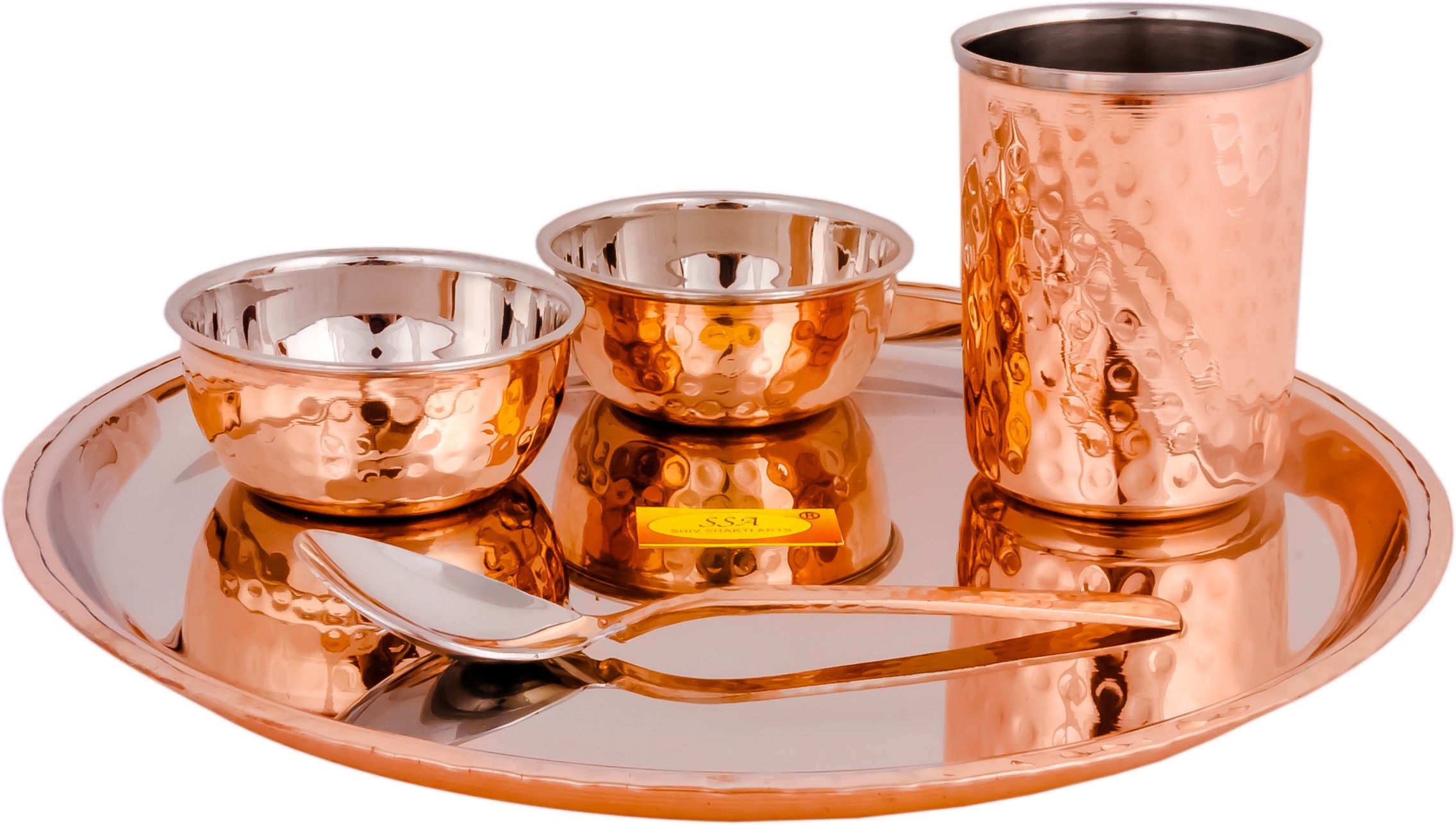 shivshakti arts Pack of 5 Copper Dinner Set-picture-16