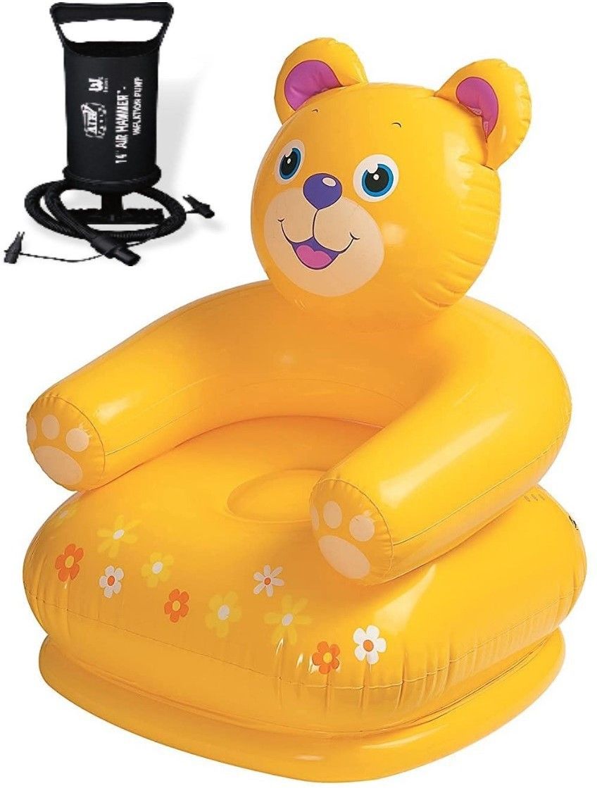 (USA*BN26) PREMIUM QULAITY FOR YOURS KIDS STARS ,AGE 0-5YEARS PRIMIUM WORLD FAMUS TEDDY ANIMAL SHAPE INFLATABLE AIR CHAIR(HAWA WALI KURSI) WITH THREE VALVE HEAVY DUTY MANUAL AIR PUMP.BEST SELLER ,PEOPLE CHOICE GIFT FOR KIDS AGE 0- 5 YEARS KIDS AND BABY TEDDY ANIMAL CHAIR, COMFIRTABLE AND ENJOYBLE ,LIKES AND LOVED BY YOURS KIDS AND BABIES. BEST GIFT FOR YOUR GROWING KIDS. Inflatable Sofa/ Chair, Inflatable Toy Pump-image-10
