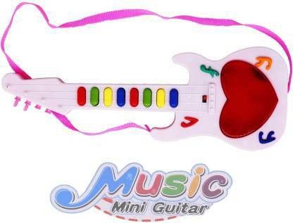 kmc kidoz Music Mini Guitar Toy With Sound And LED Light | Battery Operated | Package Item: Guitar-picture-13